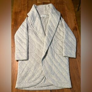 Steve Madden Gray Quilted Puffer Jacket Shacket